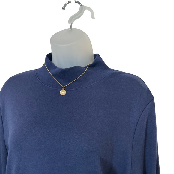 NWT-Karen Scott Navy Women's Sweatshirt 100% cotton - Picture 3 of 6